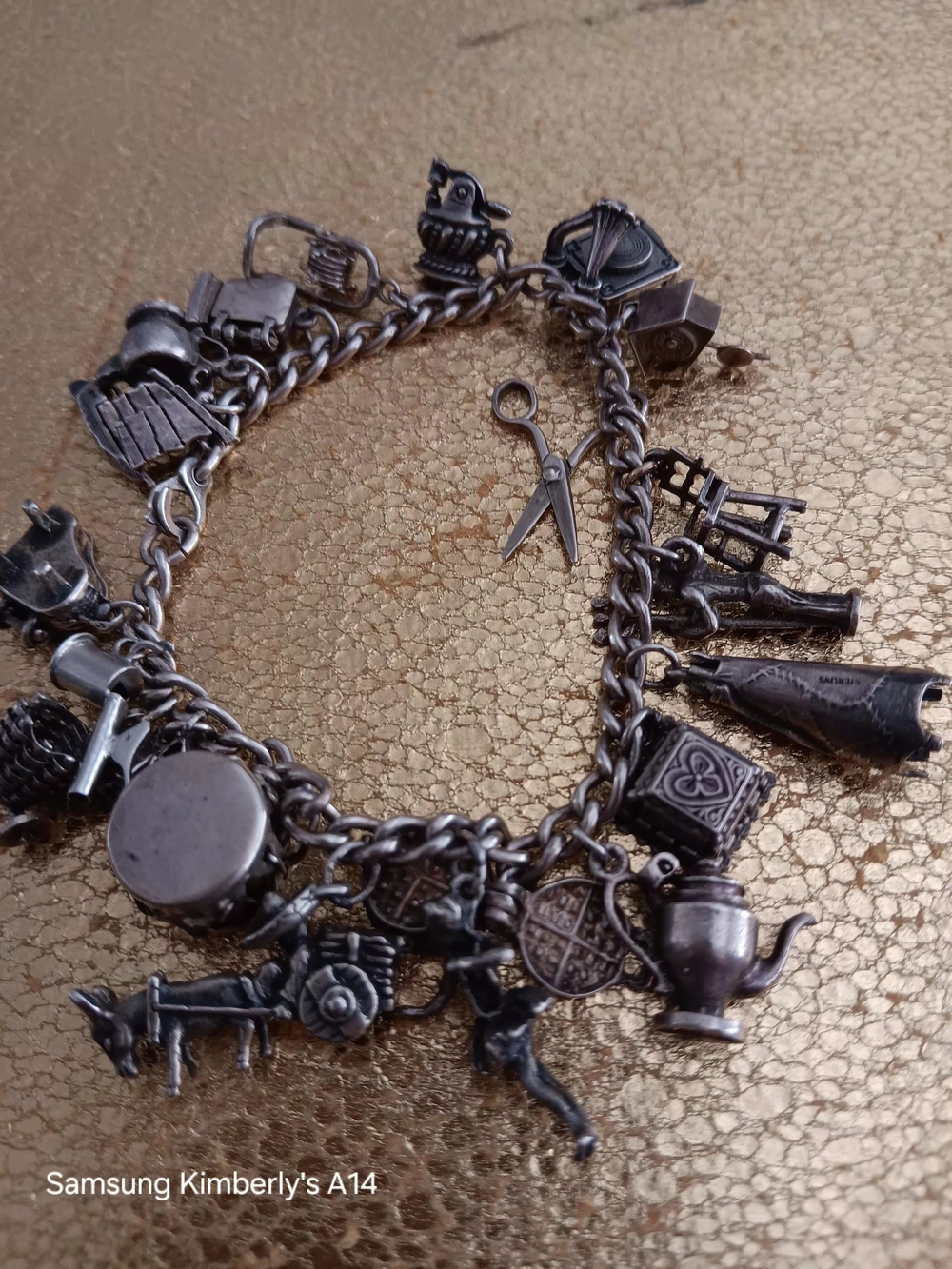 Rare VintageSterling Silver Charm Bracelet with Multiple Animated Charms - Picture 6 of 12